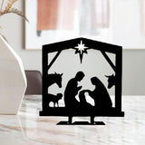 Maxbell Jesus Ornament Holy Family Statue Figurines Jesus Birth Black Style A