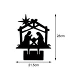 Maxbell Jesus Ornament Holy Family Statue Figurines Jesus Birth Black Style B