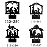 Maxbell Jesus Ornament Holy Family Statue Figurines Jesus Birth Black Style B