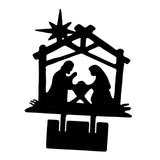 Maxbell Jesus Ornament Holy Family Statue Figurines Jesus Birth Black Style B