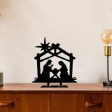 Maxbell Jesus Ornament Holy Family Statue Figurines Jesus Birth Black Style B