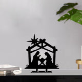 Maxbell Jesus Ornament Holy Family Statue Figurines Jesus Birth Black Style B