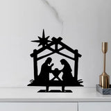 Maxbell Jesus Ornament Holy Family Statue Figurines Jesus Birth Black Style B