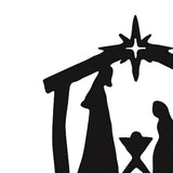 Maxbell Jesus Ornament Holy Family Statue Figurines Jesus Birth Black Style D