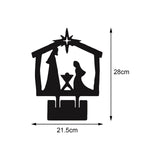 Maxbell Jesus Ornament Holy Family Statue Figurines Jesus Birth Black Style D