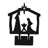 Maxbell Jesus Ornament Holy Family Statue Figurines Jesus Birth Black Style D