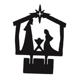 Maxbell Jesus Ornament Holy Family Statue Figurines Jesus Birth Black Style D