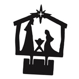 Maxbell Jesus Ornament Holy Family Statue Figurines Jesus Birth Black Style D