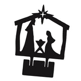 Maxbell Jesus Ornament Holy Family Statue Figurines Jesus Birth Black Style D