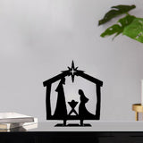Maxbell Jesus Ornament Holy Family Statue Figurines Jesus Birth Black Style D