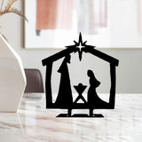 Maxbell Jesus Ornament Holy Family Statue Figurines Jesus Birth Black Style D