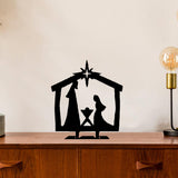 Maxbell Jesus Ornament Holy Family Statue Figurines Jesus Birth Black Style D
