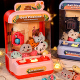 Maxbell Electronic Claw Machine Electronic Arcade Game for Children Party Favors Pink with 36 Doll