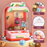 Maxbell Electronic Claw Machine Electronic Arcade Game for Children Party Favors Pink with 36 Doll