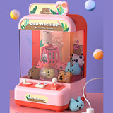 Maxbell Electronic Claw Machine Electronic Arcade Game for Children Party Favors Pink with 36 Doll