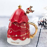 Maxbell Coffee Mug Cup with Lids for Tea Drinks Women Men Gifts Red