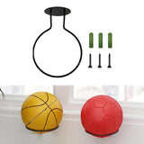 Maxbell Wall Mount Sports Volleyball Football Balls Storage Holder Sturdy Universal Black