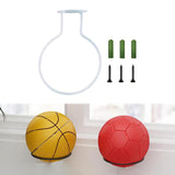 Maxbell Wall Mount Sports Volleyball Football Balls Storage Holder Sturdy Universal White