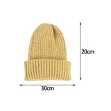 Maxbell Winter Hat Warm Beanie Fashion Thick for Unisex Winter Activities Skiing Yellow