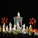 Maxbell Jesus Manger Nativity Scene Wood Structure for Religious Inspiration Gift