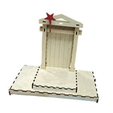 Maxbell Jesus Manger Nativity Scene Wood Structure for Religious Inspiration Gift