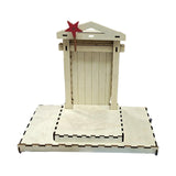 Maxbell Jesus Manger Nativity Scene Wood Structure for Religious Inspiration Gift