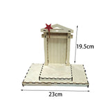 Maxbell Jesus Manger Nativity Scene Wood Structure for Religious Inspiration Gift