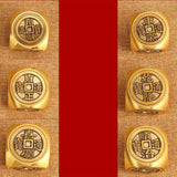 Maxbell 6 Sides Chinese Ornament Sculpture Crafts for Shelf Cabinet Decor