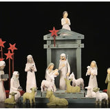 Maxbell Mini Jesus Manger Nativity Scene Wood Structure Ornament for Study Room