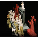 Maxbell Mini Jesus Manger Nativity Scene Wood Structure Ornament for Study Room