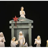 Maxbell Mini Jesus Manger Nativity Scene Wood Structure Ornament for Study Room