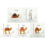 Maxbell 5 Pieces Cute Resin Camel Figurines Statues Landscape Desktop Decor