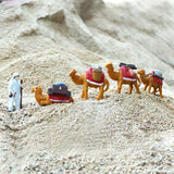 Maxbell 5 Pieces Cute Resin Camel Figurines Statues Landscape Desktop Decor