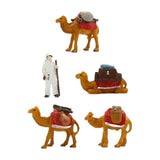 Maxbell 5 Pieces Cute Resin Camel Figurines Statues Landscape Desktop Decor