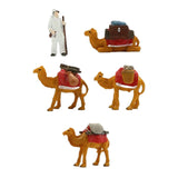 Maxbell 5 Pieces Cute Resin Camel Figurines Statues Landscape Desktop Decor