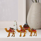 Maxbell 5 Pieces Cute Resin Camel Figurines Statues Landscape Desktop Decor