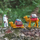 Maxbell 5 Pieces Cute Resin Camel Figurines Statues Landscape Desktop Decor