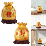 Maxbell Piggy Bank Crafts Figurine Saving Box Feng Shui Ornament for Home Decoration Inverted Fu