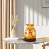 Maxbell Piggy Bank Crafts Figurine Saving Box Feng Shui Ornament for Home Decoration Inverted Fu