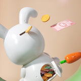 Maxbell Rabbit Piggy Bank Ornament Saving Box Animal Statue for Cabinet Office Gifts
