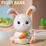 Maxbell Rabbit Piggy Bank Ornament Saving Box Animal Statue for Cabinet Office Gifts