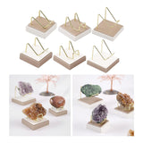 Maxbell Multifunctional Arm Display Stand Holder Placement Racks for Rocks Office S(champagne white)