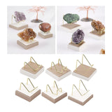 Maxbell Multifunctional Arm Display Stand Holder Placement Racks for Rocks Office S(champagne white)
