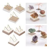 Maxbell Multifunctional Arm Display Stand Holder Placement Racks for Rocks Office S(champagne white)