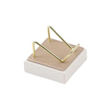 Maxbell Multifunctional Arm Display Stand Holder Placement Racks for Rocks Office S(champagne white)