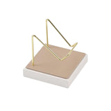 Maxbell Multifunctional Arm Display Stand Holder Placement Racks for Rocks Office L(champagne white)