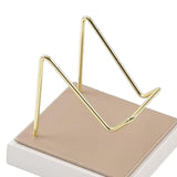 Maxbell Multifunctional Arm Display Stand Holder Placement Racks for Rocks Office L(champagne white)