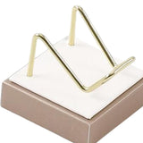 Maxbell Multifunctional Arm Display Stand Holder Placement Racks for Rocks Office S(white champagne)