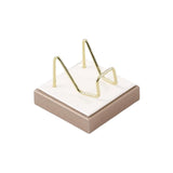 Maxbell Multifunctional Arm Display Stand Holder Placement Racks for Rocks Office M(white champagne)