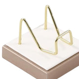 Maxbell Multifunctional Arm Display Stand Holder Placement Racks for Rocks Office M(white champagne)